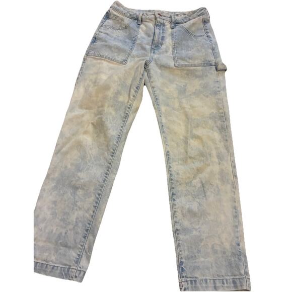 VTG 80s Guess carpenter jeans Barrel Baggy Acid Wash High Waist Ankle Women 29 - Picture 4 of 11